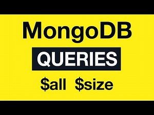12 MongoDB Queries - Array operators $all, $size