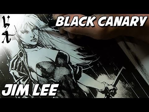 Jim Lee drawing Black Canary