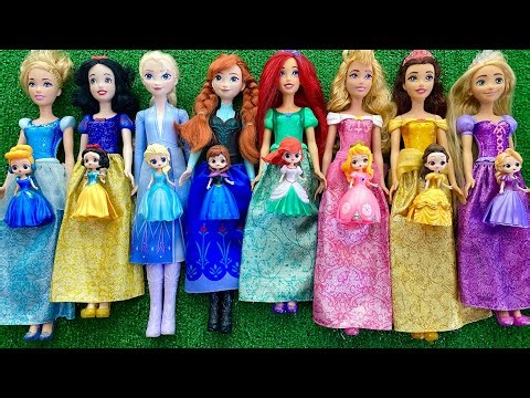 99 Minutes Disney Princess Collection ASMR Satisfying Unboxing | Disney Dolls Relaxing