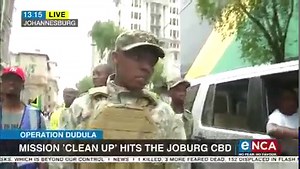 Operation Dudula continues its 'clean up' operation in the Joburg CBD. Organisers claim their move is aimed at removing undocumented foreign traders and drug dealers. eNCA's Nqobile Madlala has the latest. #DStv403 | eNCAnews