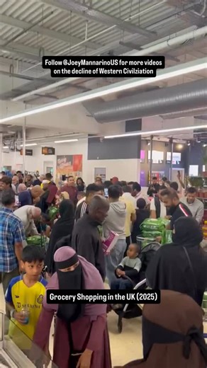 Imagine this being your grocery store. Follow @JoeyMannarinoUS if you want to fight against the mass migration & progressive mind-virus that’s gnawing through the guts of Western Civilization like a plague of locusts. If you’d like to support my work, subscribe to my page here on Instagram or to the Buy Me A Coffee link in my bio! And, as always, share this with as many people as possible. There is power in numbers. | Joey Mannarino