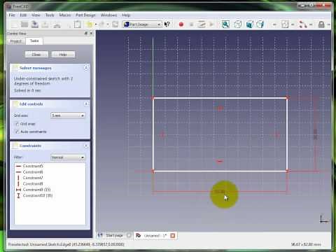 FreeCAD simple rectangle extrusion