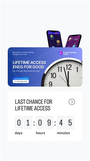 Programming Hero - Coding Just Got Fun on Instagram: "At Programming Hero, we believe growth should be intentional, not rushed, and learning should serve a higher purpose than just finishing lessons. In the coming months, we are building learning experiences that help you think more deeply, practice more wisely, and move forward with clarity toward real goals and meaningful careers. To make space for continuous improvement and long-term sustainability, Lifetime Access will be discontinued on Dec