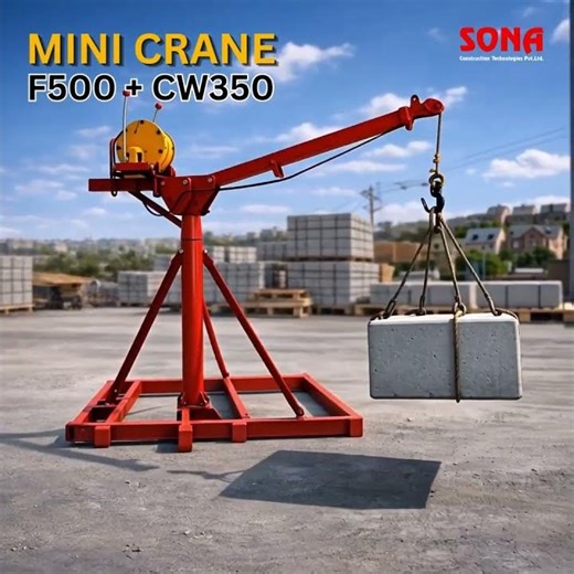 Mini Crane F500 + CW350 | Lifting Machine I Easy to use