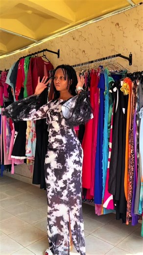 Elegant Black-and-White Slit Dress for Special Events