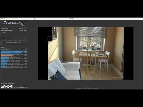 M4 Mac Mini running Cinebench R23 Single-Core Benchmark