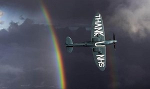 NHS Spitfire: RAF plane takes to the sky above Hertfordshire