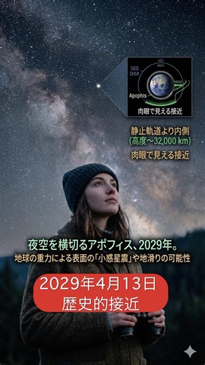 静止衛星より近くに？小惑星アポフィスが地球に超大接近