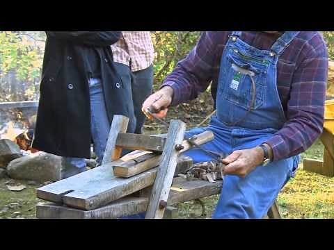 Appalachian traditional tools - using a "Shaving Horse"