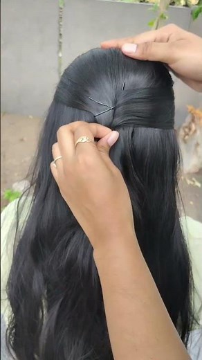 2 mins hairstyle #hairstyle for college #hairstyle#wait for end#leave hairstyle#Thank for 3m views 🥰
