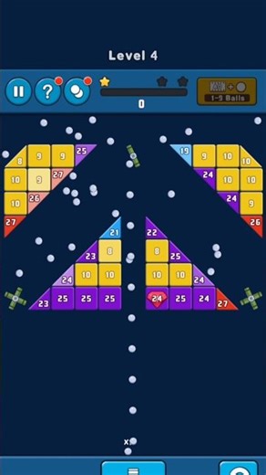 Bricks vs Breaker Level 3 | Satisfying Brick Breaker Gameplay | #shorts#game #gaming #gameplay