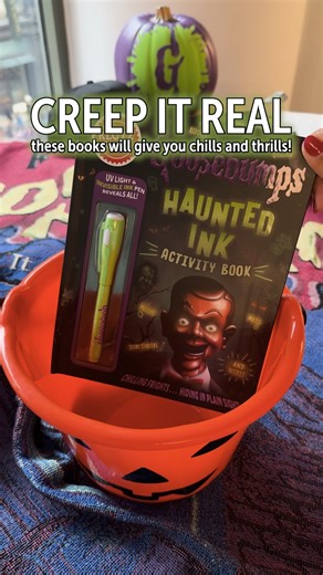 Skip giving out candy - get them a sweet new Goosebumps book instead! 🎃 Goosebumps Graphic Novel: Monster Blood by R.L. Stine, adapted by Maddi Gonzalez 🎃 Goosebumps House of Shivers: The Last Sleepover by R.L. Stine 🎃 Klutz Goosebumps Haunted Ink Activity Book | Goosebumps