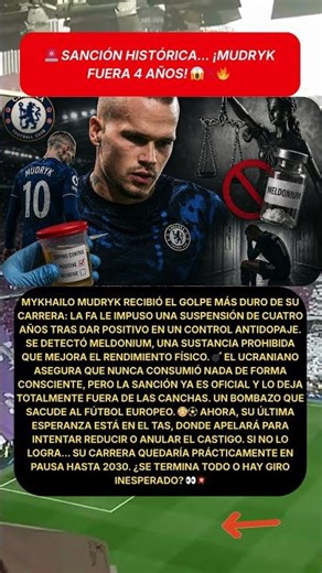 🚨 SANCIÓN HISTÓRICA… ¡MUDRYK FUERA 4 AÑOS! 😱❌🔥