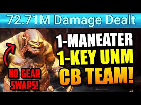 1-MANEATER 1-KEY UNM UNKILLABLE TEAM, NO GEAR SWAPS || RAID SHADOW LEGENDS RPG