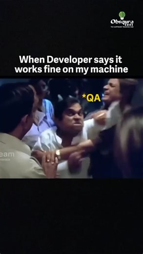 When the developer says, “It works fine on my machine,” and QA takes it personally 😂