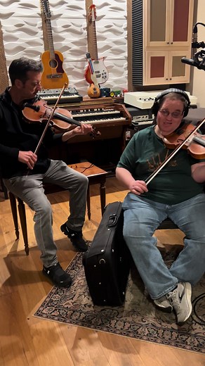 Here’s a #bts video of me and @Michael Cleveland in the studio, working up the fiddle parts for our new single, “Outrun the Rain.” 🎻 You can stream it now wherever you listen to music! #fiddle #fiddler #bluegrassmusic #bluegrass #fyp #foryou #session #newsingle #newmusic #newrecord #bluegrasstiktok #twinfiddles #studio #thetractorshed #michaelcleveland #jasoncarter