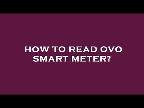 How to read ovo smart meter?