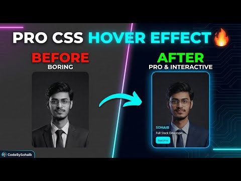 CSS Image Hover Effect | Profile Card | CodeBySohaib