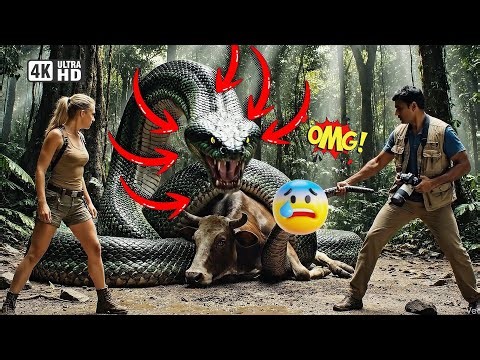 Brave Heroes Save Mischievous Red Cow from Giant Mutant Python's Attack🐍🐮