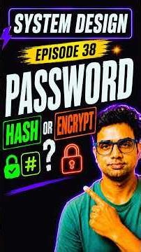 Password Encrypt or Hash? 🤔 | Encryption vs Hashing Explained | Backend Interview Question
