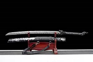 Chinese Sword,Wolf Head Machete,Sabre(Forged High Carbon Steel Etch Blade) Battle Ready