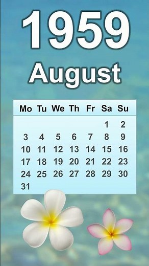 August 1959 Calendar