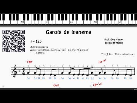 🎼 Girl from Ipanema - 4147 - Tom Jobim - Easy Sheet Music Tutorial