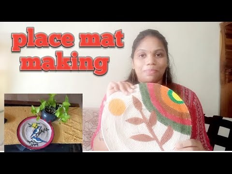 Place mat making and painting/diy table mat making / homemade cotton rope mat♥️👌💯