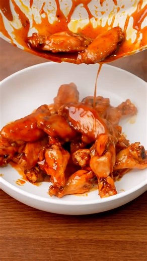 Sticky Orange Glazed Wings Recipe 🍊🍗 #chickenwings #recipe