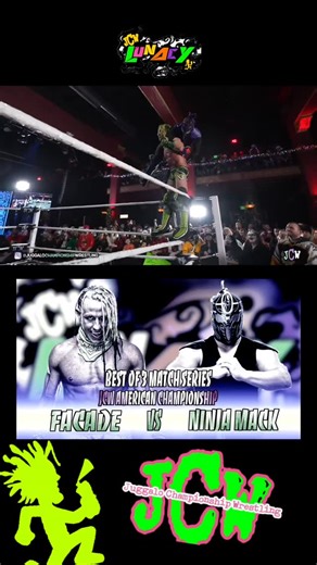 #CrashOverride 🧑‍💻🪓 #NinjaVsNinja on #JCWlunacy! 2 of 3 Series for the #JCW American Title 🥷⚔️🥷🇺🇸🏆 @mackwrestler vs the Neon Ninja, First Time Ever! #goNINJAgo 💪💚🙏 @juggalochampionshipwrestling every Thursday 7:00 p.m. EST Check out the latest episode featuring this match below 👇 youtu.be/HfSpJQgTuQI | Michael Cichowicz