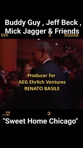 99 reactions · 69 shares | Buddy Guy , Jeff Beck , Mick Jagger , Gary Clark JR and Friends . The performance of " Sweet Home Chicago " A memorable moment when PRESIDENT OBAMA persuaded by Buddy Guy to join in the vocals for a few lines of the song . | Popo Van Zappa | Facebook