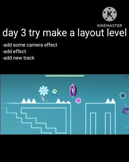 day 3 try to make a layout level #gd #geometrydash #shorts