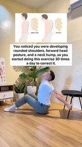975K views · 5.8K reactions | Noticing rounded shoulders, forward head posture, or a neck hump? Here's the one exercise I do 30 times a day to fix it and improve my posture! 朗朗朗 — #khyposis #scoliosis #forwardheadposture #posturecorrection #posture #physicaltherapy | Physical Therapy Session | Facebook