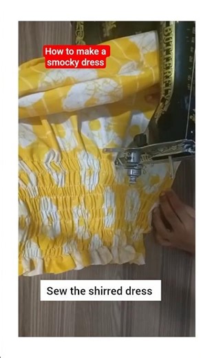 HOW TO MAKE A SIMPLE SHIRRED DRESS #youtube