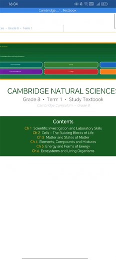 Grade 8 Natural Sciences Cambridge Study #grade8 #naturalscience #cambridge #fyp #teacher