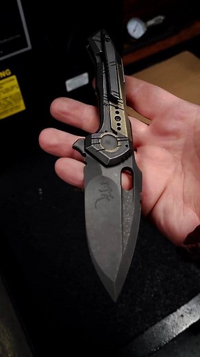 2.9K views · 257 reactions | Battle worn Mini Paragon V2 just wrapped up and ready to go to its new home. This one has a totally different vide from its bigger brother last week. | R.S. Knifeworks | Facebook