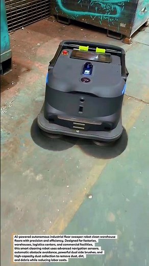 AI Autonomous Industrial Floor Sweeper Robot |Smart Warehouse Cleaning Machine #automation #robotics