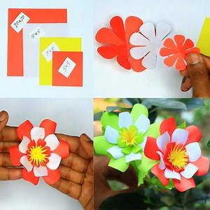 To Make Beautiful Paper Crafts flowers from Paper its simple to make . #crafts | Bright Art and Crafts