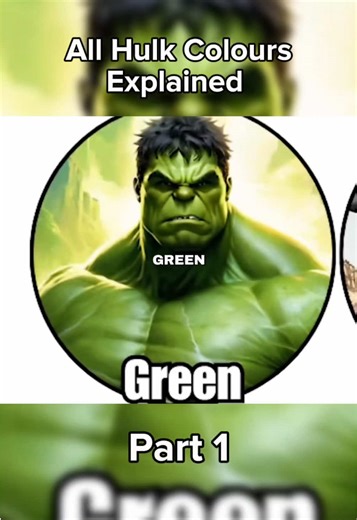 Every Hulk Color Explained | Part 1 #hulk #marvel #comic #marveltok #brucebanner