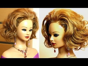 Updo. Hairstyle for medium hair tutorial