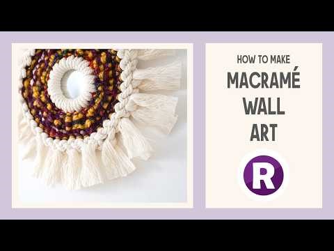 How to Make: Macramé Starburst Wall Art | DIY Woven Rope & Yarn Circle | Fun Craft Project