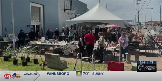 East Texas merchants begin set up for historic Hwy 80 Garage Sale