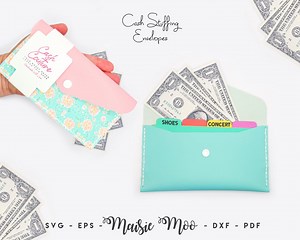 Cash Stuffing Envelope SVG Template, Savings Challenge Envelope Sewing Pattern, Leather or Faux Leather Easy Stitch Wallet - Etsy
