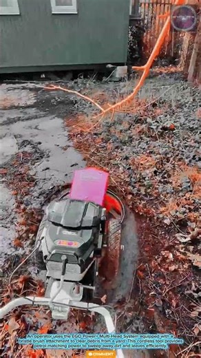 Powerful & Precise: EGO Power+ Multi-Head Bristle Brush for Fast Yard Debris Cleaning