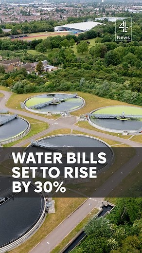 13K views · 106 reactions | Water bills in the UK are set to rise by 30% between now and 2030.It comes after criticism of water companies over UK’s leaky pipes and sewage spills. The government have said they are overhauling the water regulator Ofwat but environmental campaigners say it should be taken into public ownership.Environment secretary Steve Reed said the nationalisation would cost £100 billion.#Water #Ofwat #ThamesWater #SteveReed #Labour #Channel4News | Channel 4 News | Facebook
