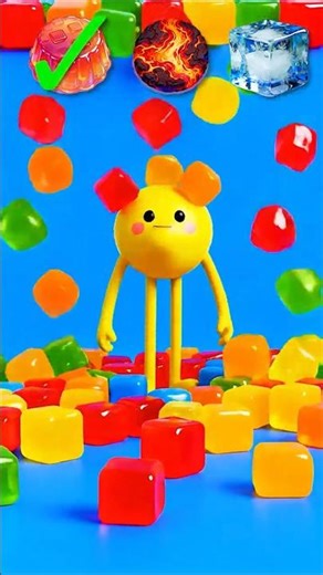 Which Blocks Are Best? Jelly vs Lava vs Ice Falling! 🧊🔥🍬