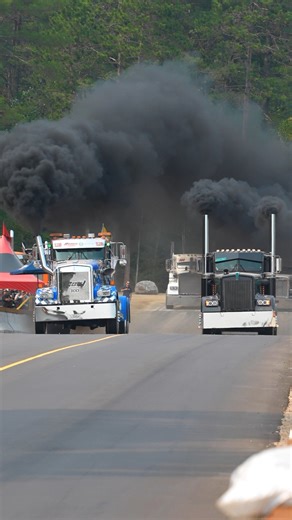 BUILT DIESEL MAFIA on Instagram: "Epic fast semi racing Noel vs Eagleson throwing down at Thunder Valley Semi Races 2025 bobtail uphill semi racing #tvsr25 #semis #racing #fyp"