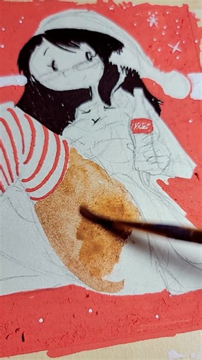 It's almost here!! #arttok #foryou #fyp #illustration #drawing #draw #doodle #artwork #art #cartoon #sketch #paint #cocacola #christmas