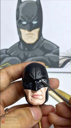 Sculpt Clay To Superhero Batman Bobblehead Doll - DC Comics Batman Clay Art - Figure Bobblehead
