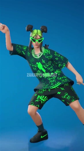 Green Roots Billie #style Groove Destroyer Emote #billieeilish #groovedestroyer